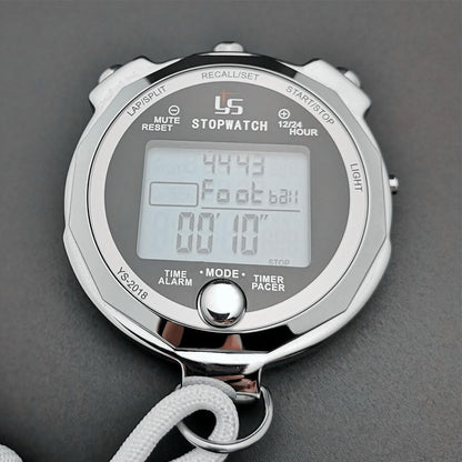 Stopwatch Timer with Back Light Digital Stop Watch 0.001second Timing, Metal 100 Lap Memory,Large dispaly Alarm Clock for Coach Sports Running Marathon Competition
