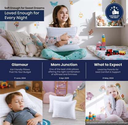 Utopia Bedding Toddler Pillow (White, 2 Pack), 13x18 Pillows for Sleeping, Soft and Breathable Cotton Blend Shell, Small Kids Pillow Perfect for Toddler Bed and Travel (Intended for Age 2 and up)