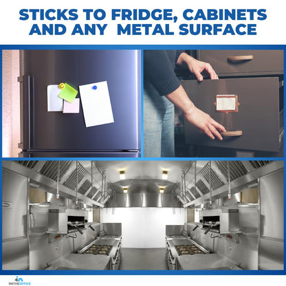 1InTheOffice Bulldog Clips 1.5 Inch - Heavy Duty Refrigerator Magnetic Clips - 1.3" (18 Pack)