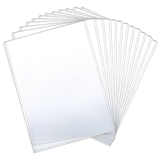 12 Pcs 8 1/2" x 11" Rigid Print Protectors - Clear Toploaders - Hard Plastic Document & Photo Sleeves - Birth Certificate Protector