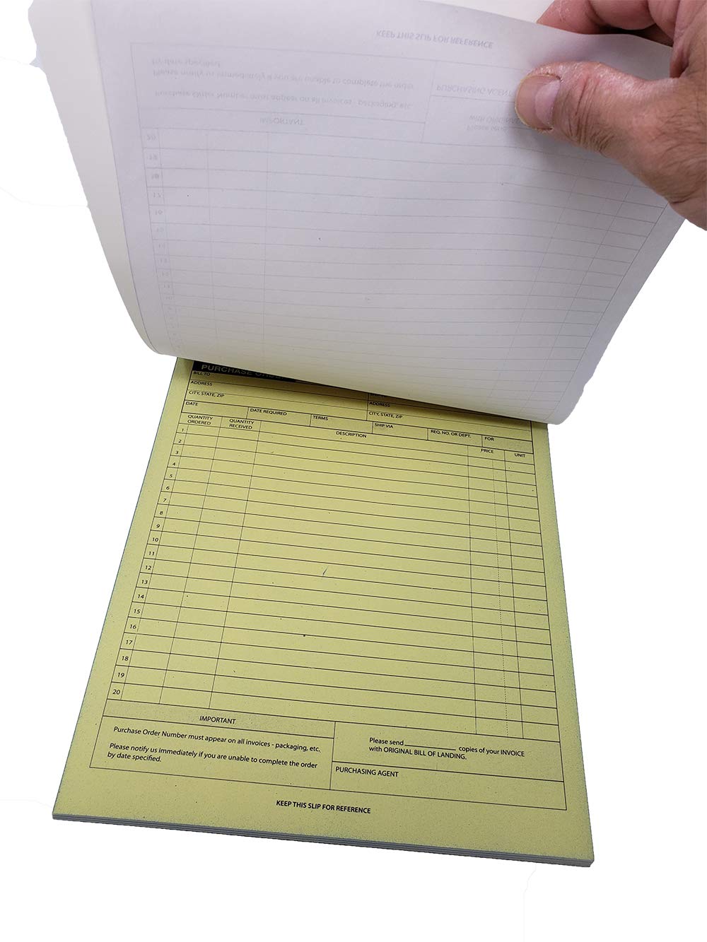 2-Part Carbonless Purchase Sales Order Book (4 Pack) Letter Size Almost 8.5 x 11