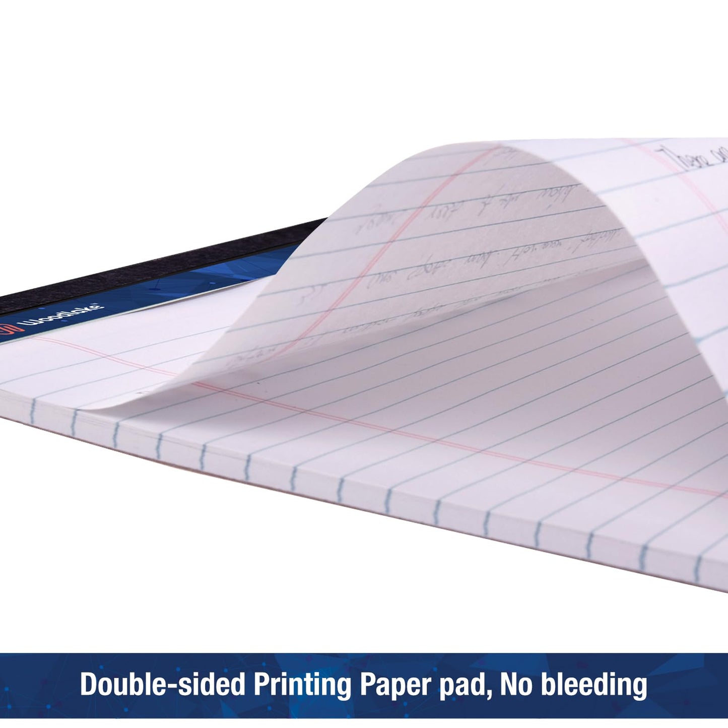 Woodlake Legal Pads 8.5 x 11, 6 Pack, Wide Ruled, Premium White Paper Pad No Ink Bleed, Micro‑Perforated, Sturdy Chipboard Back, 50 Sheets/Pad,for School, Office & Home, Made in USA