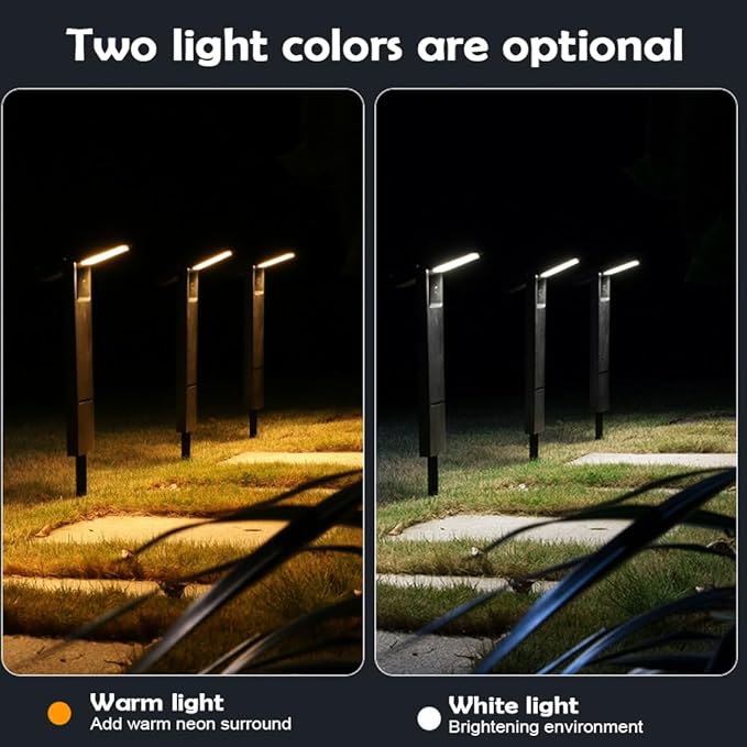 Outdoor Solar Garden Light, Solar Powered Landscape Spot Light with IP65 Waterproof, 2 Lighting Modes Pathway Decorative Light for Yard Lighting