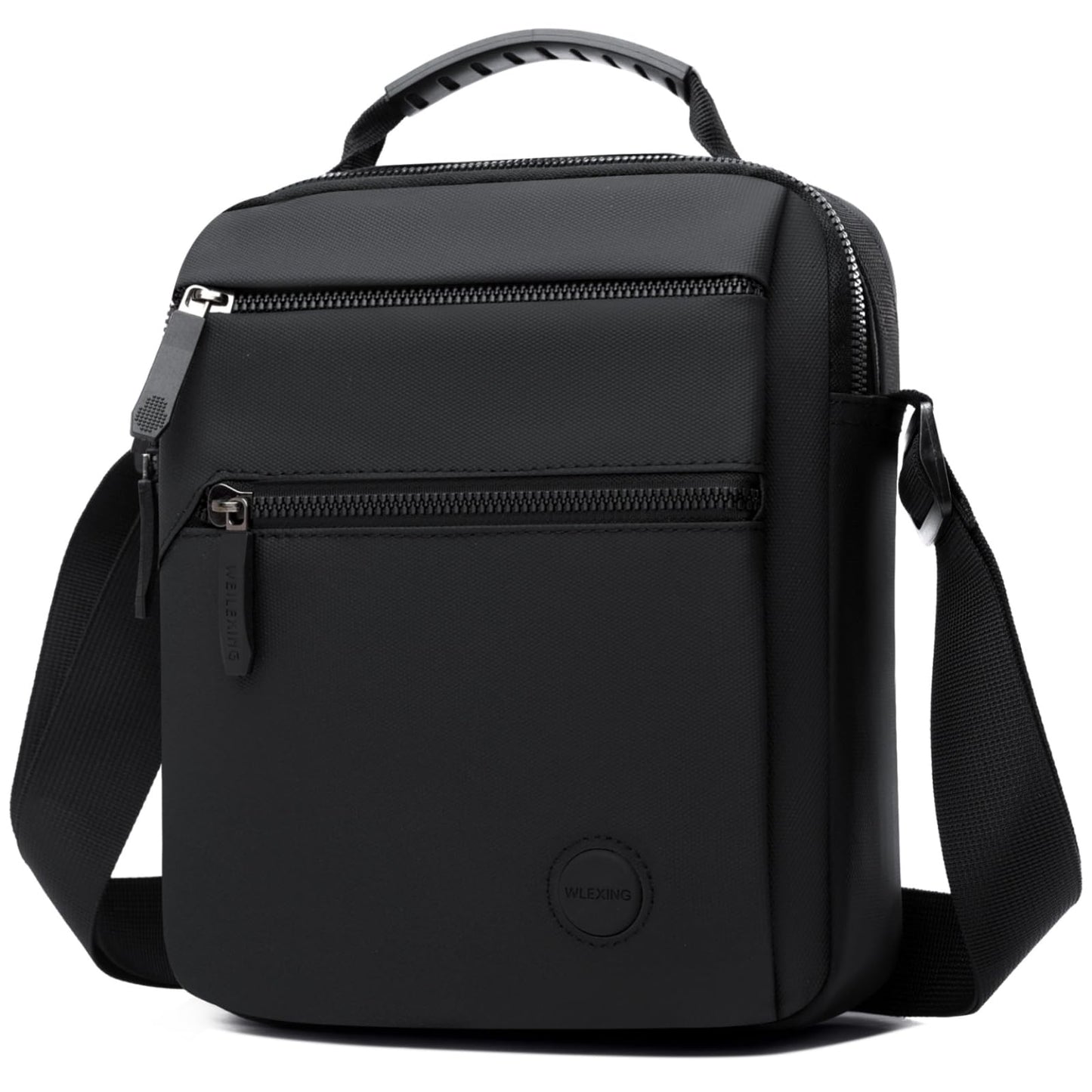 Yowenthra Small Messenger Bag for Men Women,Anti Theft Crossbody Shoulder Bag for Men Adjustable Strap Water Resistant (Black)