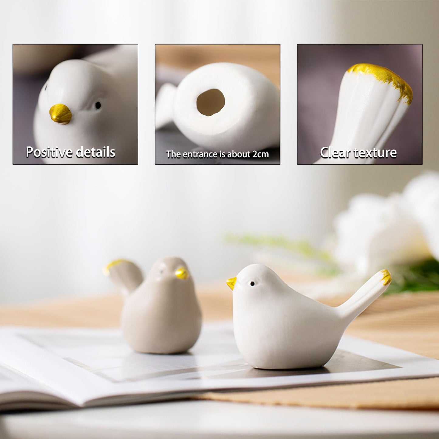 2Pack Bird Toilet Bolt Caps,Toilet Bolt Covers Decorative,Cute Funny Ceramics Bird Decorative,Closestool Bottom Easy Installation Replacement Parts（J-Pink）