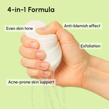 MAREE Blemish Toner Polishes - Daily Facial Radiance Toner Polish - Witch Hazel Pads Acne Face Toning - Acne Skin Care with BHA Salicylic Acid - Blemish Clearing Witch Hazel Wipes