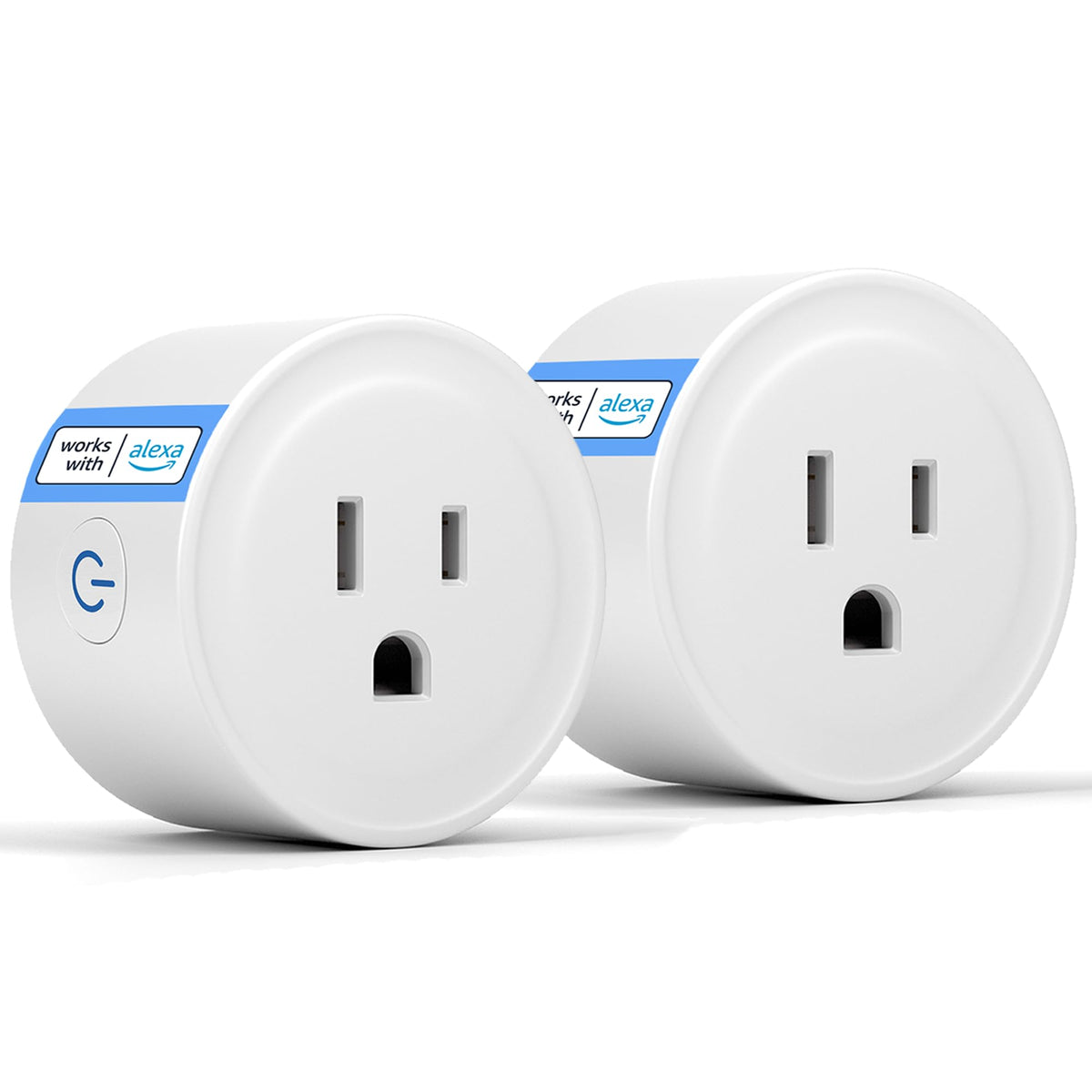 YNF Smart Plug, Simple Setup with One Voice Command, Works with Alexa Only, Remote Control with Timer Function, Bluetooth Mesh Outlet, Alexa Echo Required （2 Pack）