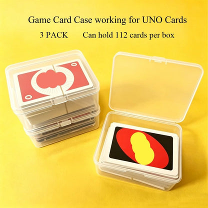 kediyoo 3PCS Card Case for UNO Card, Plastic Playing Card Case, Card Holder Box, Plastic Card Storage Box(NO Cards)
