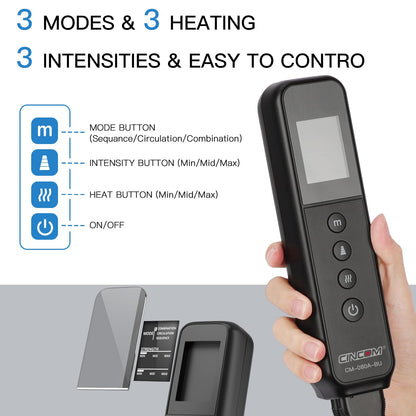 CINCOM Leg Massager with Heat and Compression, Air Compression Leg Massager for Circulation and Pain Relief Muscles Relaxation Gifts - FSA HSA Eligible