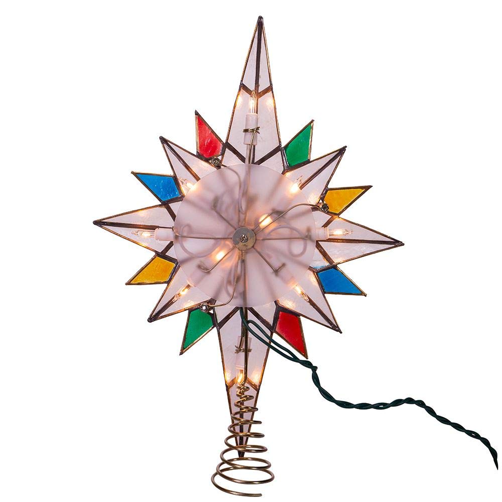 Kurt S. Adler 10-Light Bethlehem Capiz Star Multi-Tip Treetop