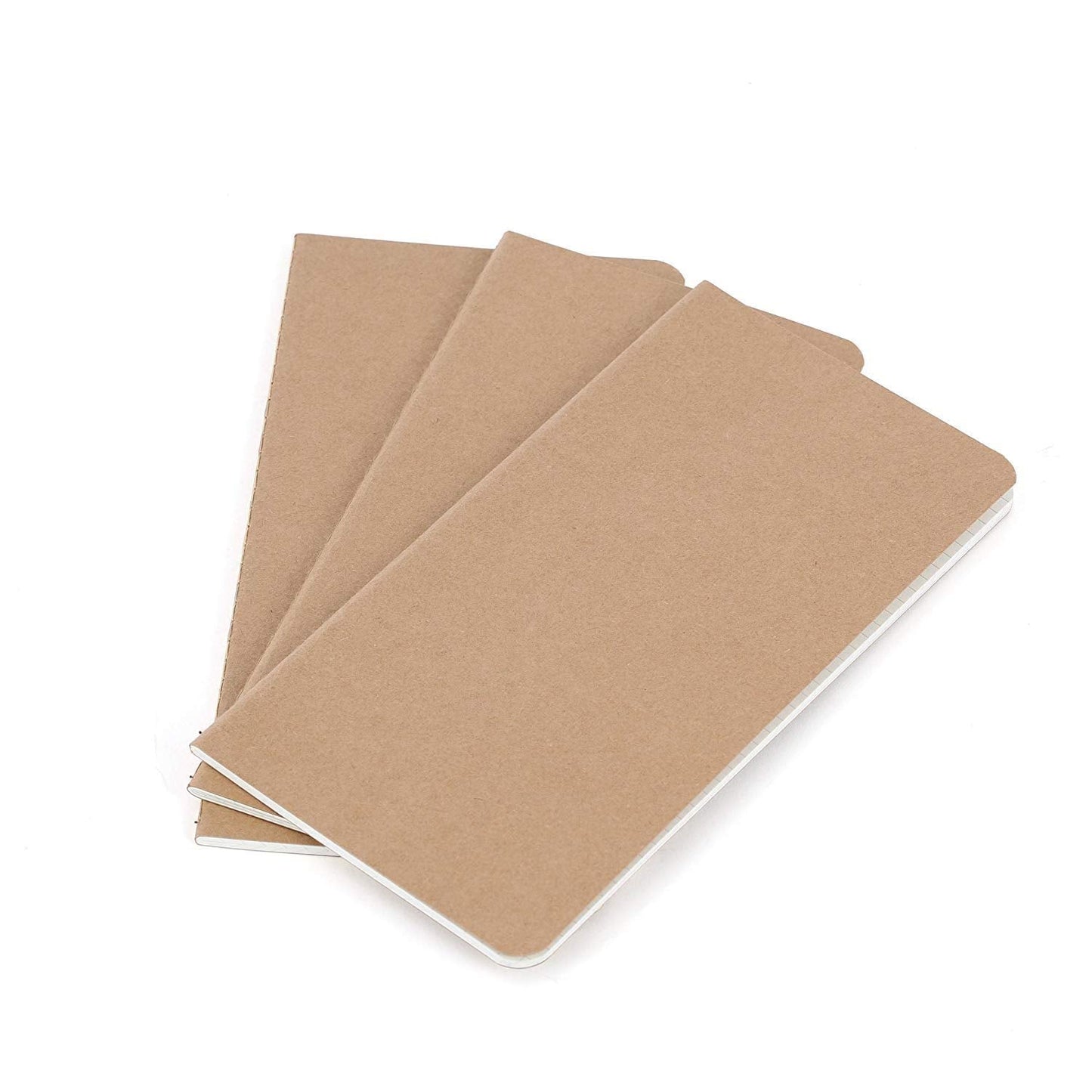 WANDERINGS Blank Regular Size Travelers Notebook Inserts | 4.25" x 8.25" (11 x 21cm) | 100 GSM Paper | 3 Hand-sewn Booklets/180 Pages | Travelers Notebook Refills for Journals, Diaries, Planners