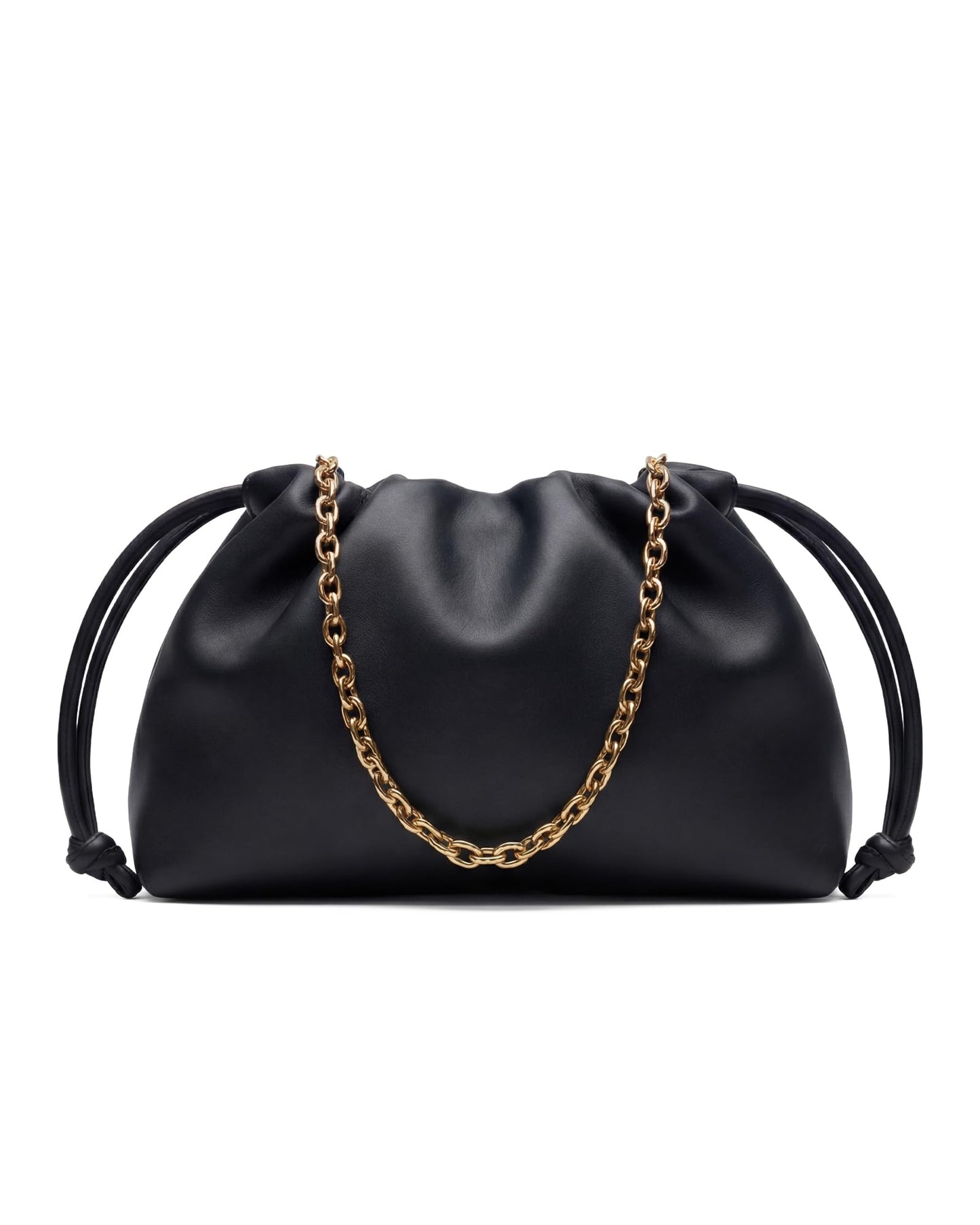 Apryl Clutch Purses for Women - Black Clutch Purse - Small Evening Bag - Soft PU Leather Handbag with Adjustable Crossbody Strap - Black