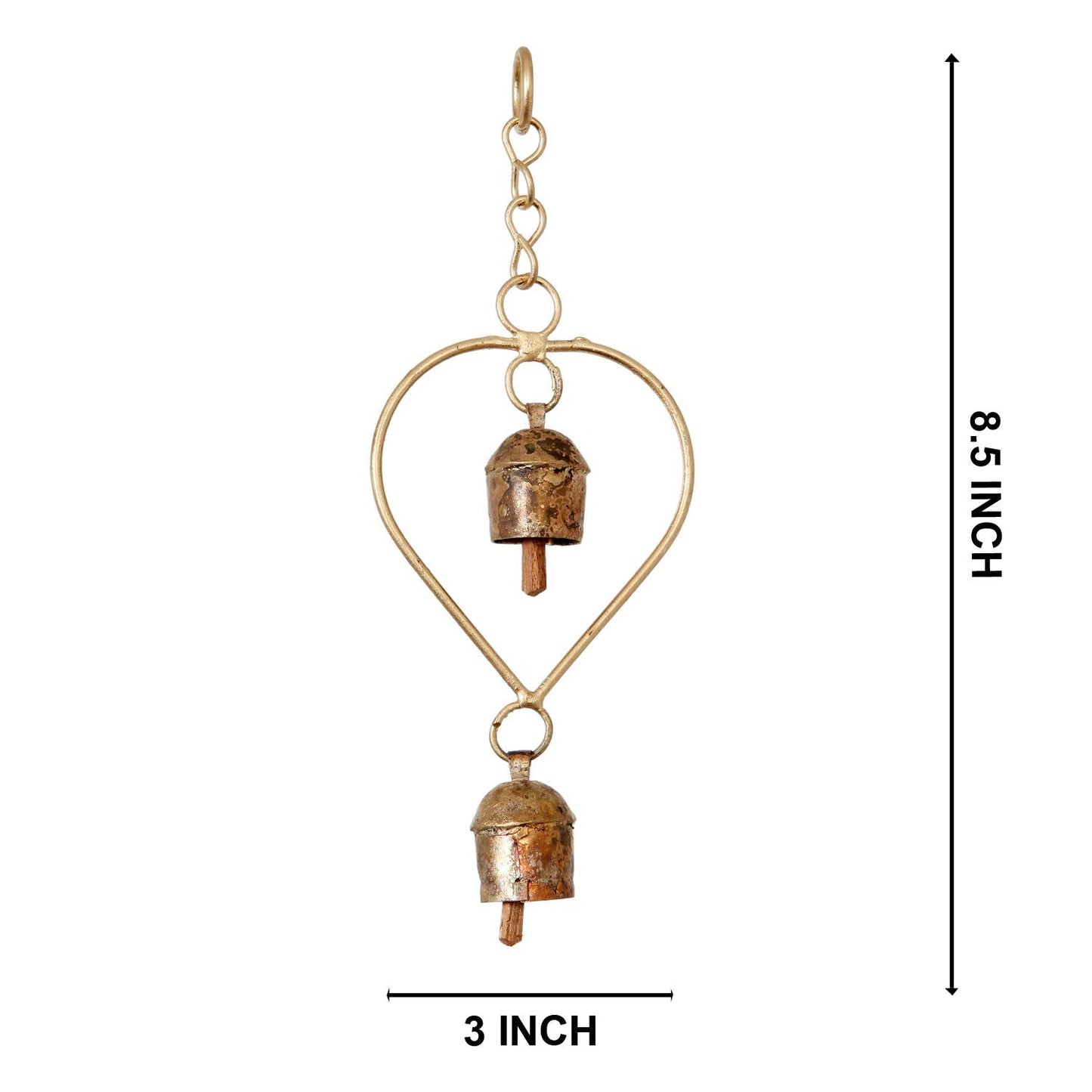 Handmade Heart Witch Wind Chime Bells for Door Valentine Day Memorial Unique Gift Loved Some One