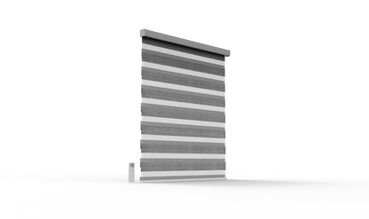 Yoolax Motorized Zebra Blinds Works with Alexa, Motorized Blinds with Remote Custom Size, Privacy Electric Zebra Shades for Windows (80% Shading Luxury Coffee)