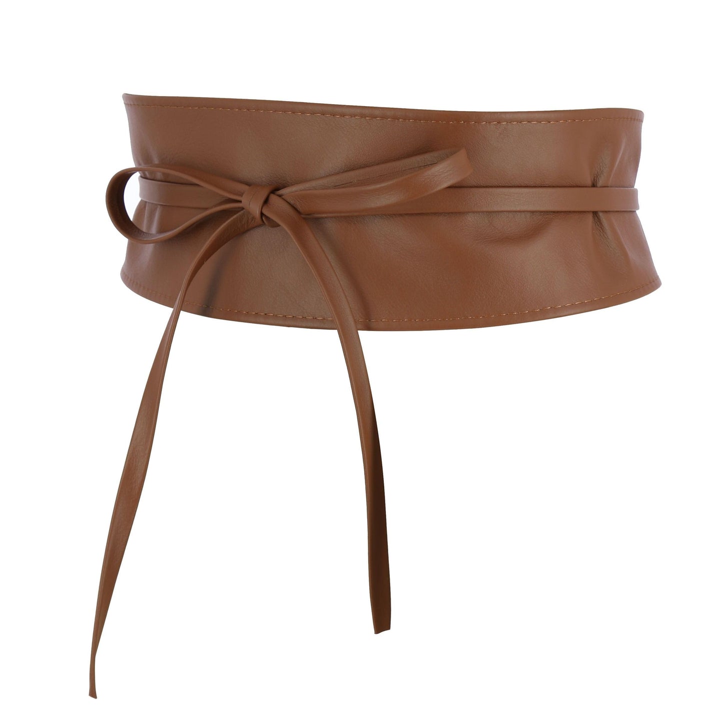 FASHIONGEN - Woman Italian leather Obi belt, CASSIANE - Light Brown, L-XL