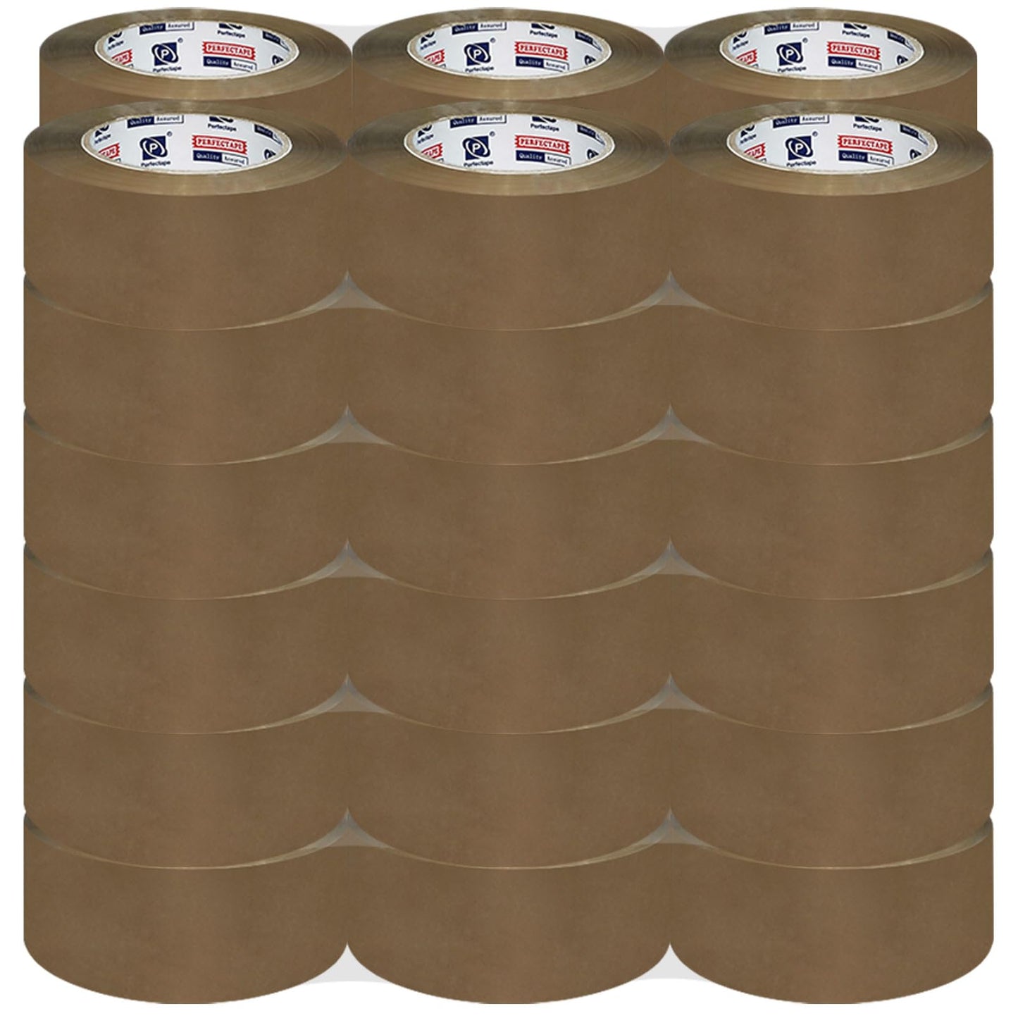 PERFECTAPE Heavy Duty Packing Tape 36 Rolls, Total 2160Y, Brown, 2.7 mil, 1.88 inch x 60 Yards, Ultra Strong, Refill for Packaging and Shipping