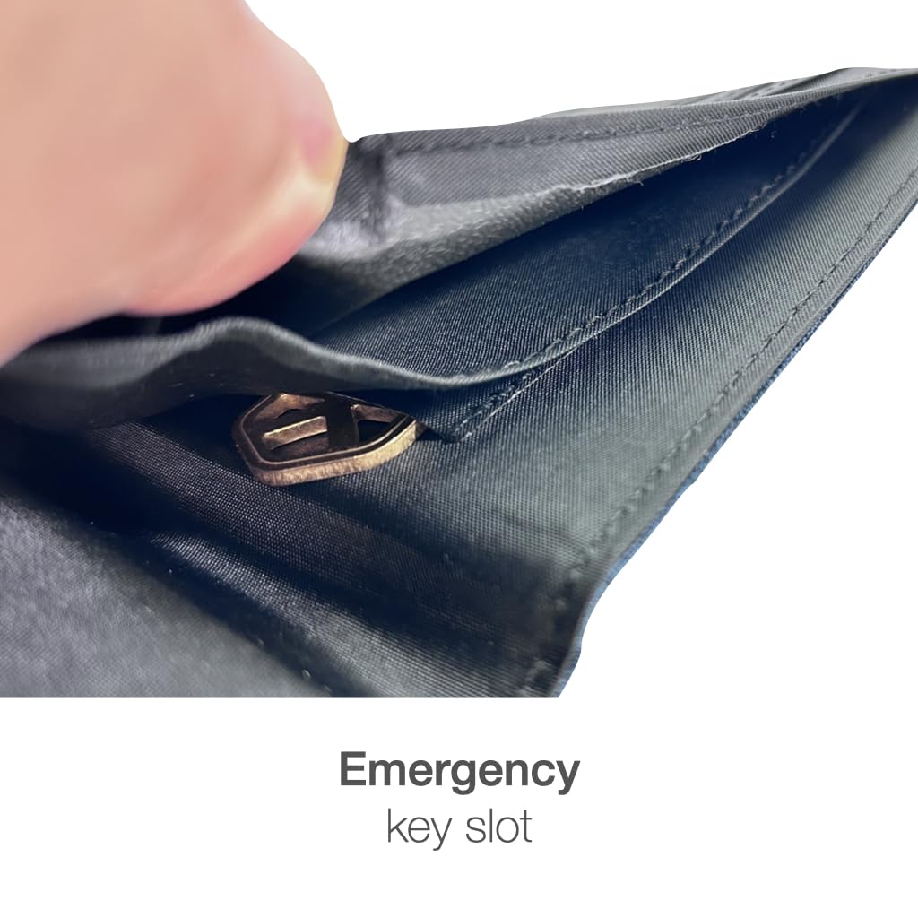 CardGear RFID Blocking Full Size Bifold Wallet with 8 Card Slots, 1 Key Pocket, Cash Divider, and Large ID window, Come with ECO-friendly Gift Box (Vegan Leather, Black)