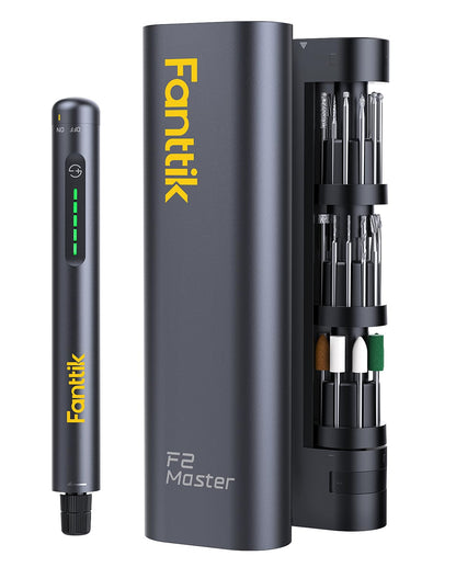 Fanttik F2 Master Mini Cordless Rotary Tool Kit 4V, NeoPulse Motor, 5 Variable Speed, 25000 RPM, Revostor Hub, 35 Accessories, Power Tool for Sanding, Polishing, Drilling, Carving, DIY Crafts