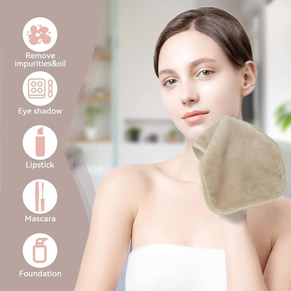 Nugilla Makeup Remover Cloths, 8 Packs Makeup Remover Towels Reusable Face Wash