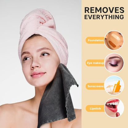 SUNLAND Microfiber Face Cloth Reusable Makeup Remover Facial Cleansing Towel