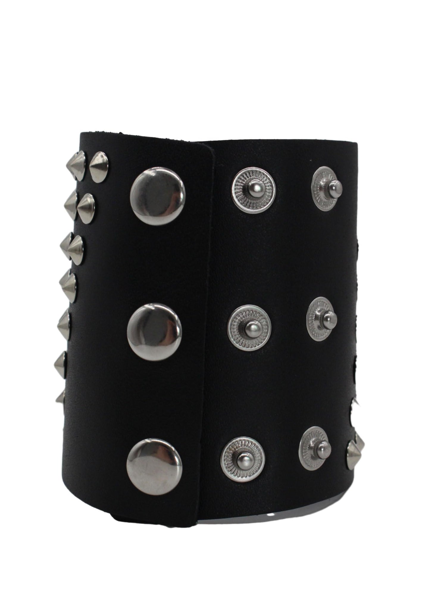 Scddboy Gothic Spike Studded Wrap Gauntlet Wristband for Men,Punk Leather Cuff Bracelet for Men