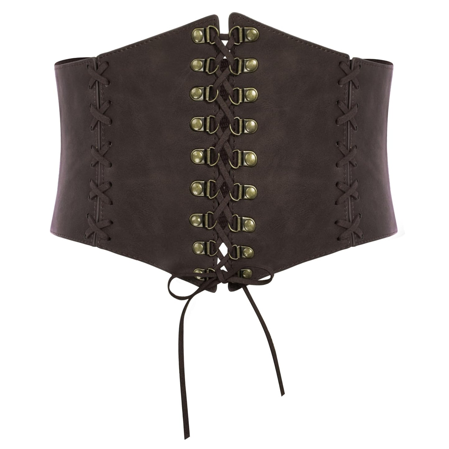 Scarlet Darkness Womens Pirate Corset Brown Wide Belt Dress Belt for Women Brown L
