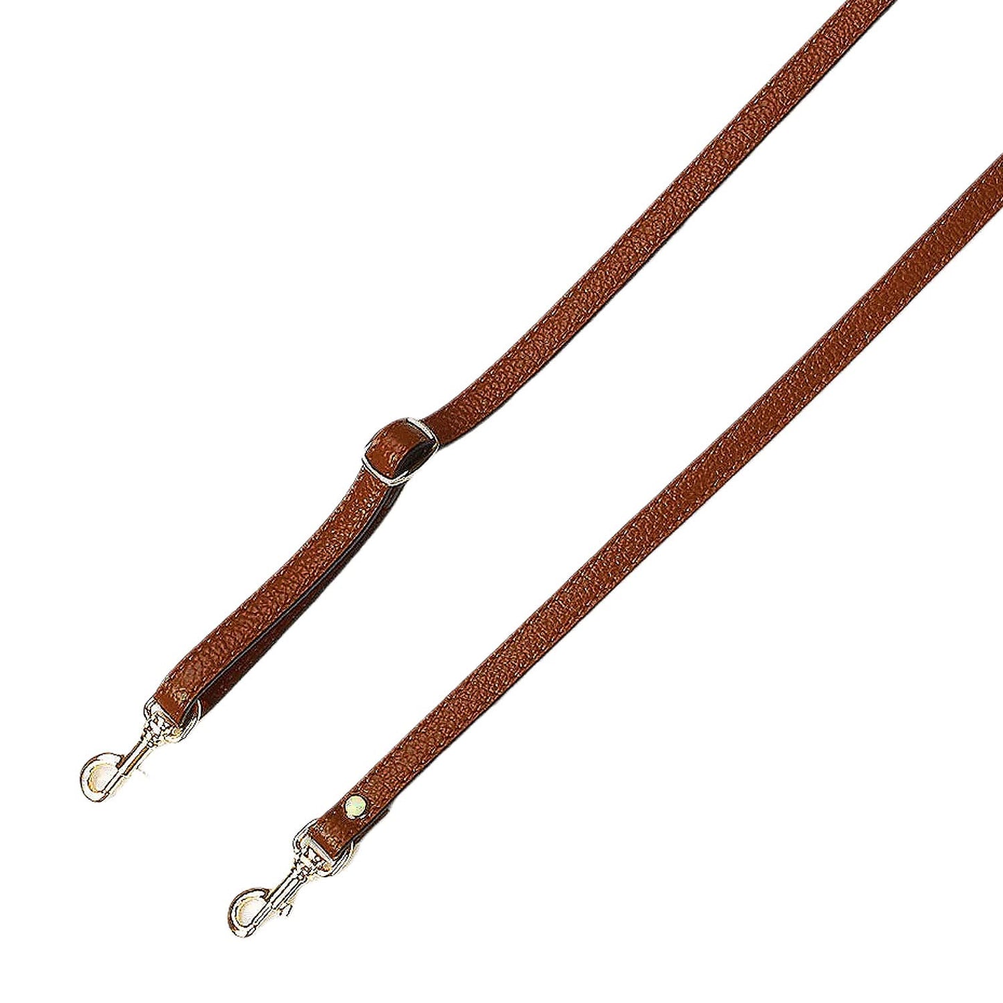 VanEnjoy Full Grain Leather Adjustable Replacement Cross Body Purse Shoulder Strap, 1/2” Width, Adjustable Length 25”-51” (Brown)