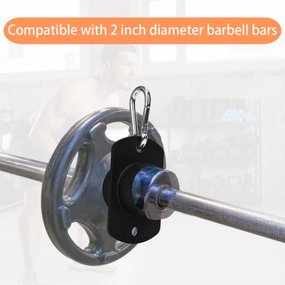 YZZHAJ Landmine Eyelet Attachment for 2 inch Olympic Bar, T-Bar Row Platform, Landmine Row Handle for Barbell Attachment,Bent Over Row Exercise Pull Down Back Shoulder Muscles Exercise (Black)