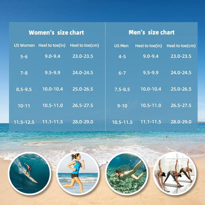 Water Shoes for Women Men Quick-Dry Aqua Socks Swim Beach Barefoot Yoga Exercise Wear Sport Accessories Pool Camping Must Haves Adult Youth Size 10-11Women/9-10Men