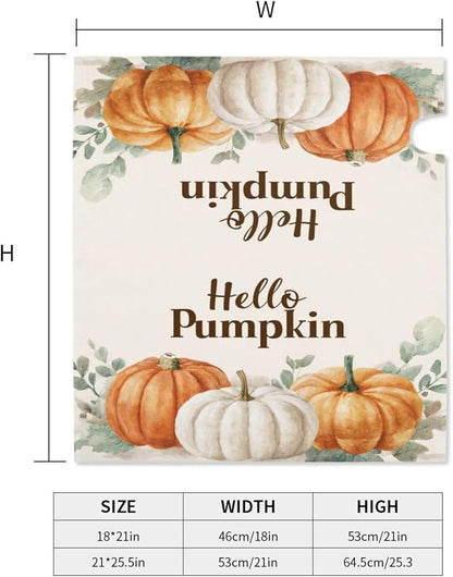 Festive Magnetic Mailbox Cover Pumpkin Thanksgiving Fall Outdoor Mailbox Protector Holiday Seasonal Decorative Garden Yard Home Large Size 25.5 x 21 Inch