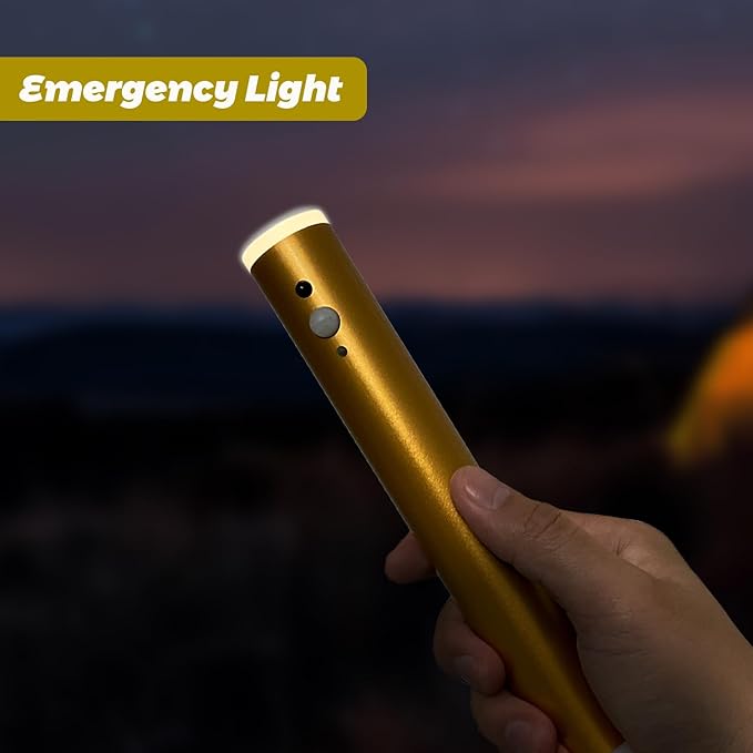 Motion Sensor Night Light, Cordless Battery Powered Magnetic Wall Light, Adjustable 3 Mode Lighting, 2 only Mounted, Corridor Staircase Sensor Night Light (2 pcs-Gold)