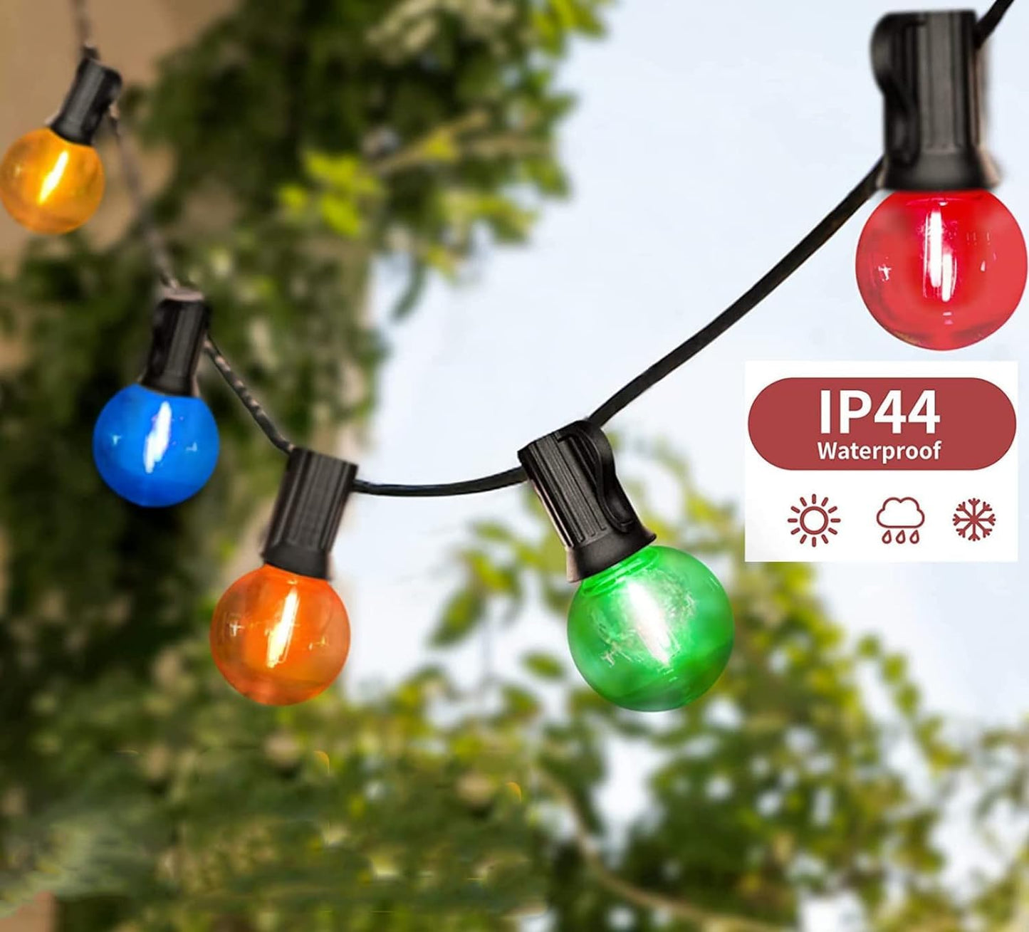 Sxminer 15 Pack G40 Light Bulbs LED Replacement Bulb 1W LED Filament Bulb Shatterproof Plastic LED Outdoor String Lights E12/C7 Globe Edison Bulb Decorative Bulb for Patio Christmas Home Decor(Purple)