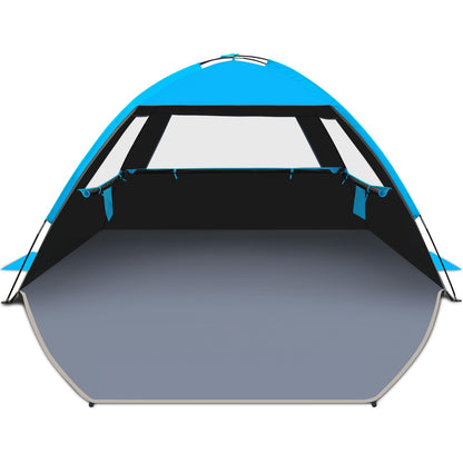 Gorich Beach Tent Sun Shelter for 3/4/6/8/10 Person with UPF 50＋ UV Protection, Lightweight & Easy Setup Beach Shade Canopy, Portable Beach Shade Tent Beach Cabana