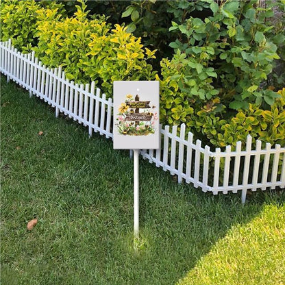Uptell Honeybees Hard At Work Do Not Disturb Yard Signs with Stakes Aluminum Sign for House/Front Door and Business Outdoor Decoration 8x12 Inch