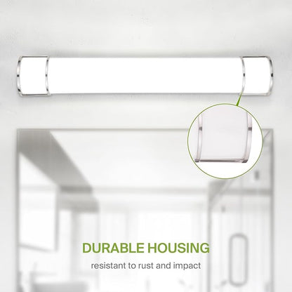 ASD LED 36" Vanity Flush Mount Light Fixture, Linear Bathroom Lighting Bar | 3CCT, Dimmable, Energy Star, ETL Listed | 30W 2650LM 3000-5000K 120V | Long Tube Bath Wall Sconce Over Mirror | Nickel