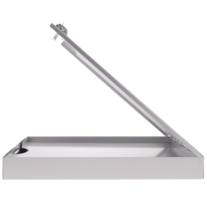 Saunders Cruiser Mate Metal Clipboard with Storage, Dual Tray Aluminum Nursing Folio, Heavy Duty Form Holder for Police & Work, Letter Size Privacy Box with Self-Locking Latch, Silver