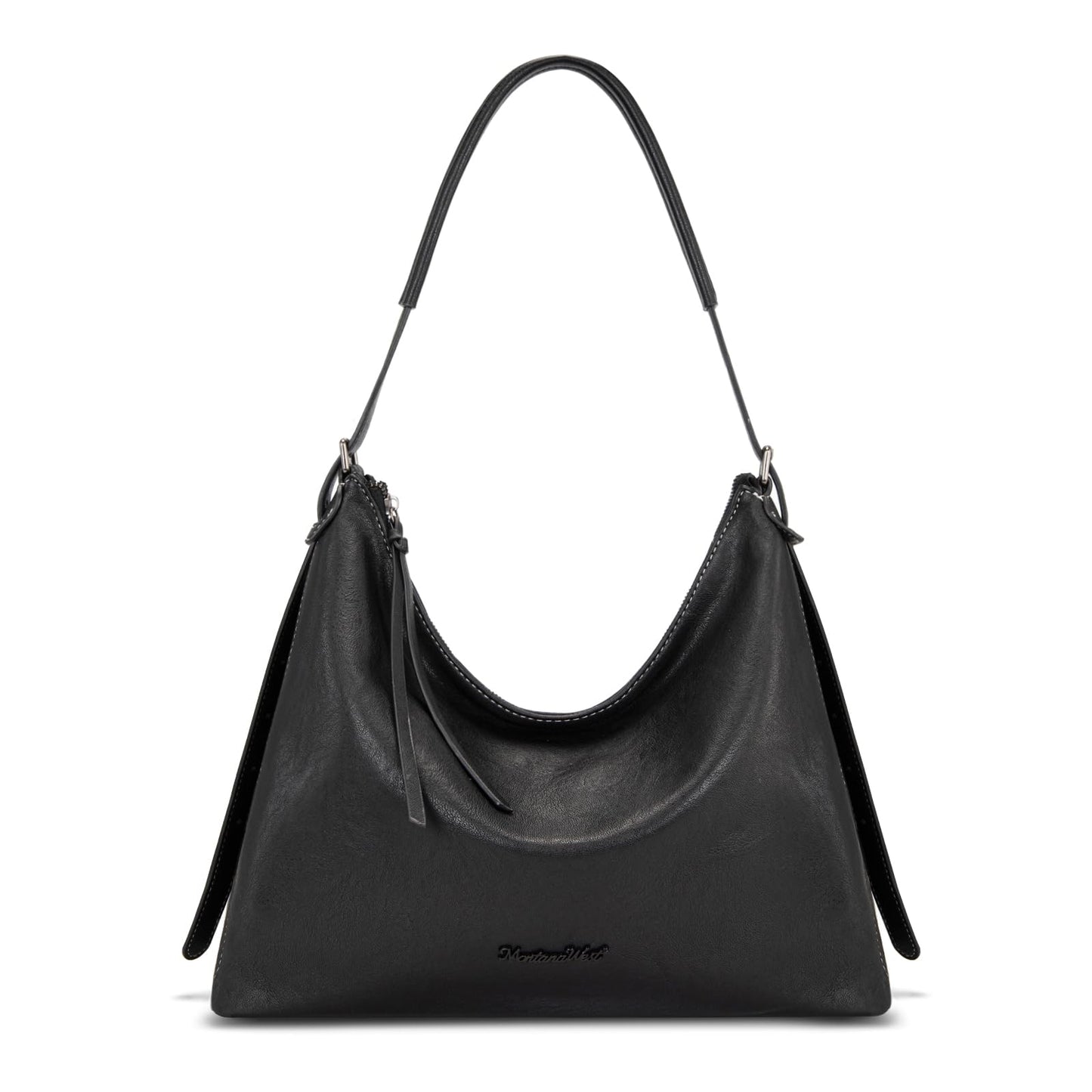 Montana West Hobo Bags for Women Slouchy Shoulder Purse Pocketbook Crossbody Ladies Handbags for Everyday MWC-HB-641BK