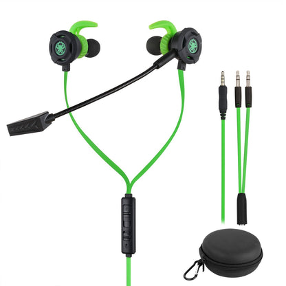 BlueFire Wired Gaming Earphone 3.5 MM E-Sport Earphone Noise Cancelling Stereo Bass Gaming Headphone with Adjustable Mic for PS4, Xbox One, Laptop, Cellphone, PC (Green)