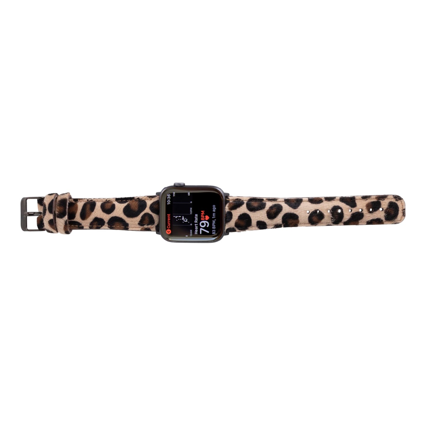 benvato Premium Handmade Leather Watch Band for Apple Watch SE 3 2 1 & Series 11 10 9 8 7 6 5 4 3 2 1 fits 42mm 41mm 40mm 38mm (Leopard w/Black Connector&Clasp)