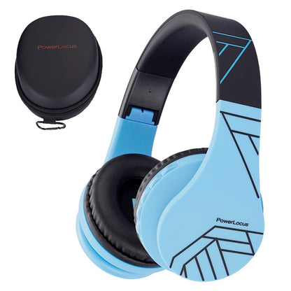 PowerLocus Bluetooth Headphones for Kids, Wireless Foldable Headphones Over Ear, Headphone with Microphone, 85DB Volume Limit, Wireless and Wired Headset with Micro SD, FM for Cellphones, Tablets, PC