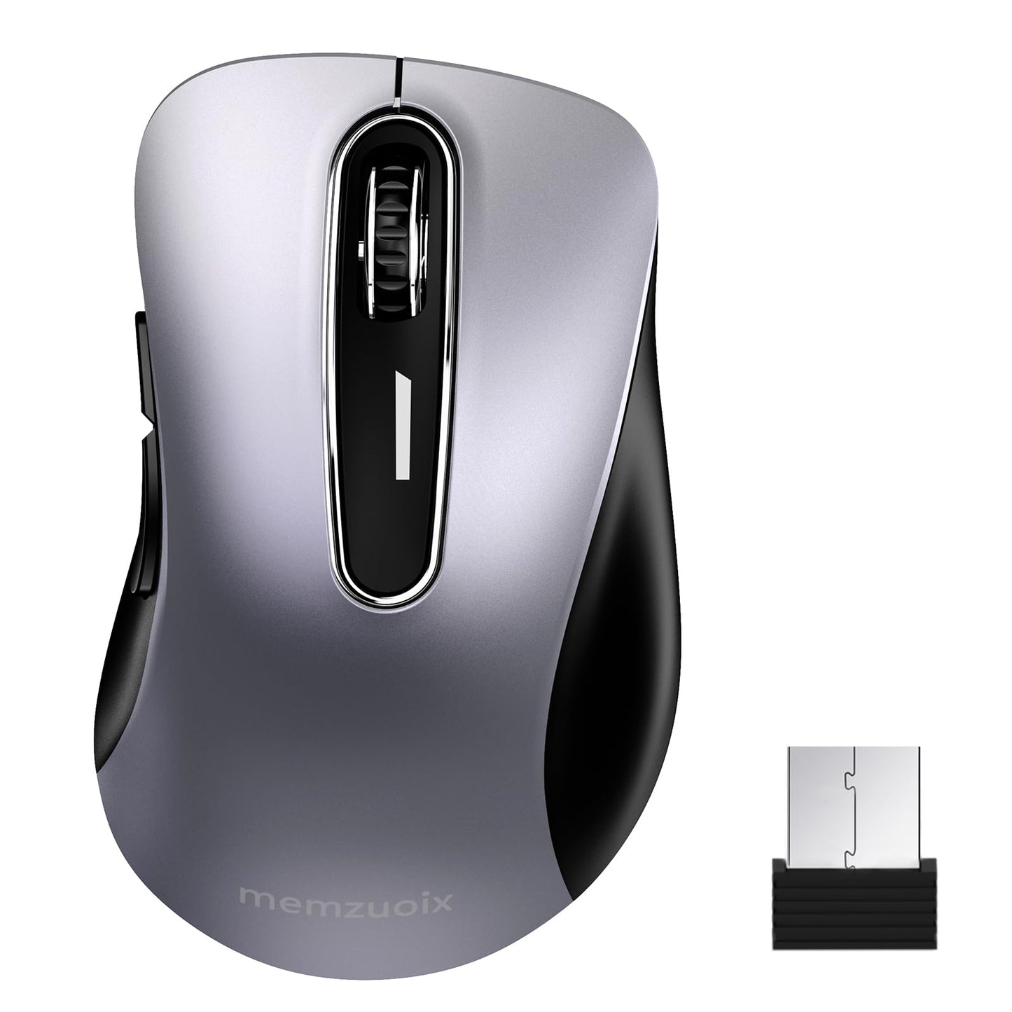 memzuoix 2.4G Wireless Mouse, 1400 DPI Mobile Optical Cordless Mouse with USB Receiver, Portable Computer Mice for Laptop, PC, Desktop, MacBook, 5 Buttons, Red