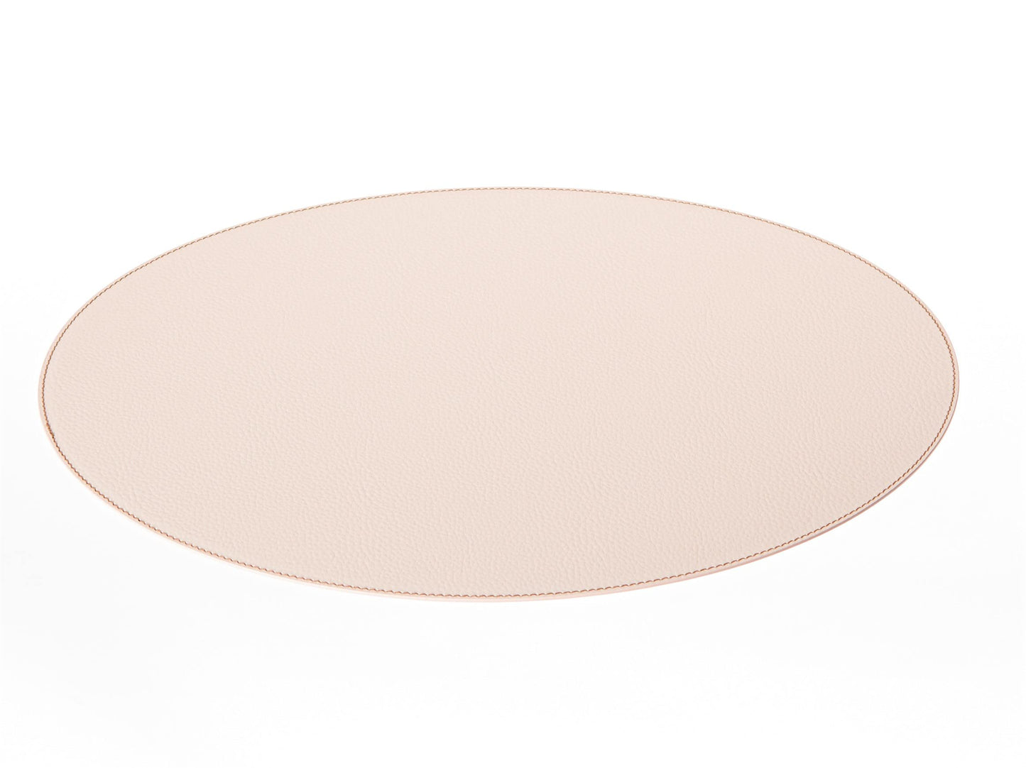 Nikalaz Oval Placemats Set (Pack of 4) Recycled Leather Table Mats 18 x 13 inches (45.7 x 33 Centimeters), Kitchen Dining Table Décor by Nikalaz (Beige - Creamy White)