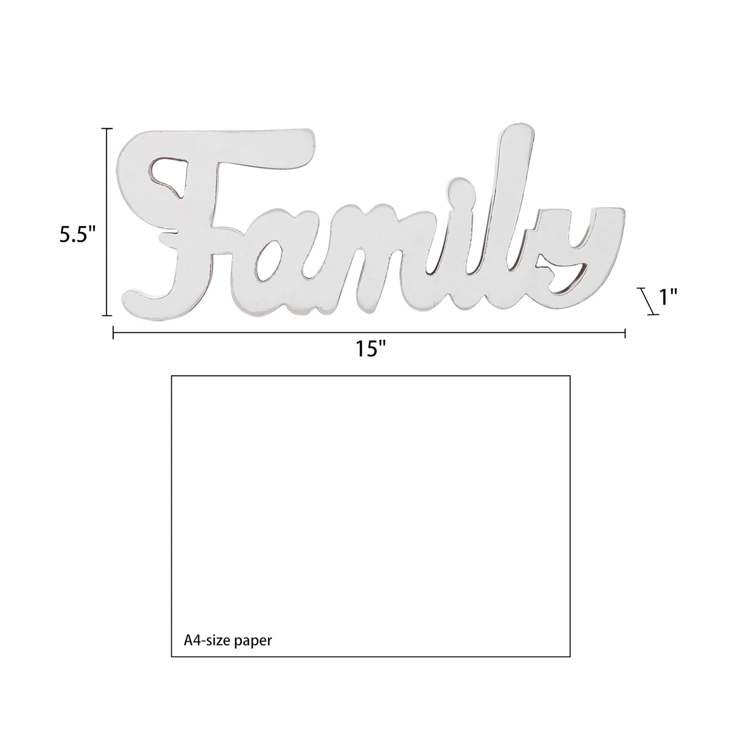 Sintosin Rustic Wooden Family Signs for Home Decor Wall 15", Farmhouse Distressed White Christmas Tabletop Decor Signs, Fireplace Mantle decor, Thanksgiving Family Wall Decor for Living Room