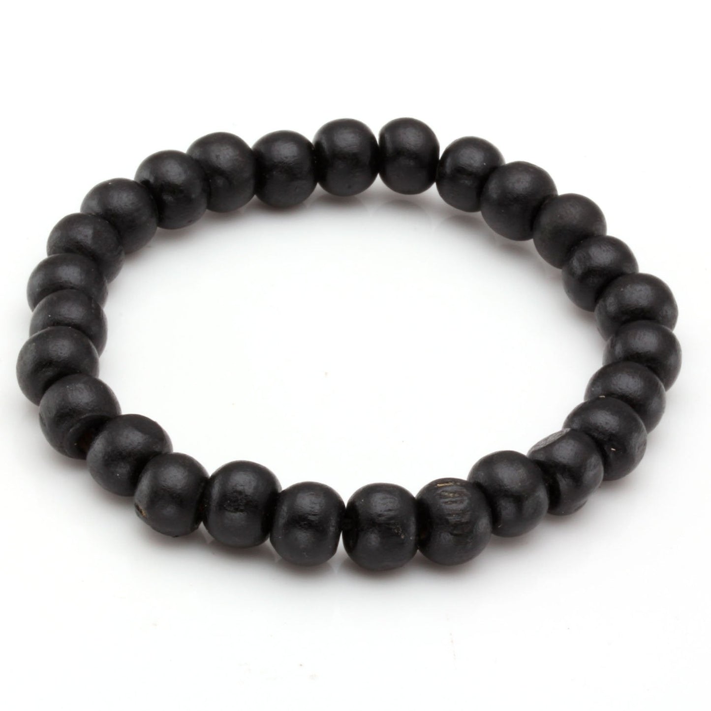 Eigso 6 Pcs Braided Leather Bracelets for Men and Women Punk Biker Cuff Bracelet Adjustable with Wood Beads