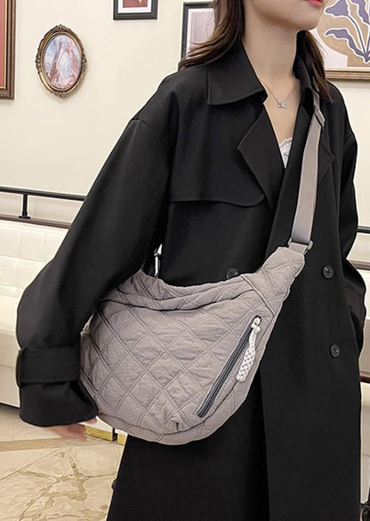 Nylon Crescent Crossbody Bag for Women Shoulder Tote Handbag Casual Sling Bag Dumpling Purse Bag for Outdoor Travel
