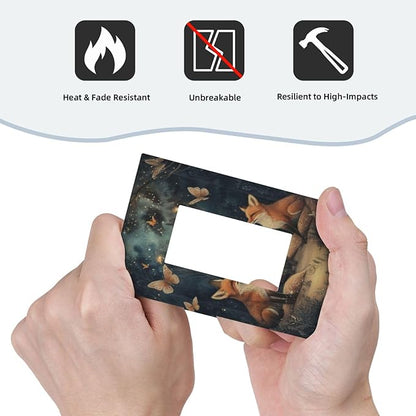 Decorative Art Light Switch Covers Foxes & Forest 1 Gang Rocker Outlet Decorative Switch plate Faceplate GFCI Light Switch Covers for Home Decor