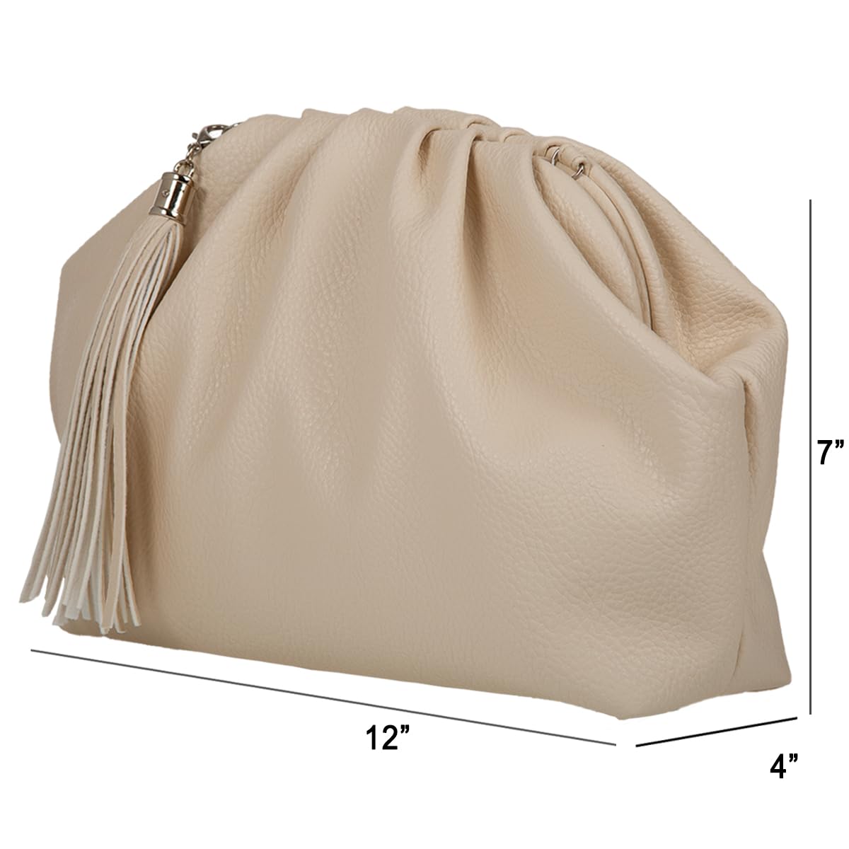 JNB Dumpling Bag for Women Clutch Purses, Cloud Crossbody Handbag Soft Shoulder,party,Wedding Bag,L/BEI