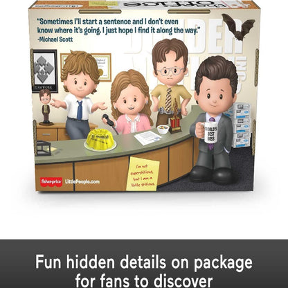 Little People Collector The Office US TV Show Special Edition Set for Adults & Fans, 4 Figures in Display Package