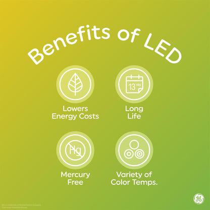 GE LED+ Color Changing LED Light Bulbs with Remote, No App or Wi-Fi Required, A19 Standard Bulbs (2 Pack)