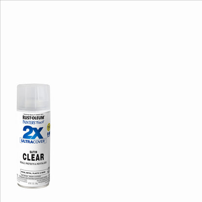 Rust-Oleum 249845 Painter's Touch 2X Ultra Cover Spray Paint, 12 oz, Satin Clear